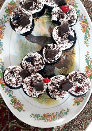 عکسی از دستور کاپ کیک خیس🍫🧁