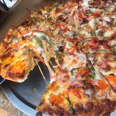 A picture of Homemade pizza.