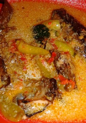 Foto resep Ikan asap santan pedas