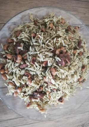 عکسی از دستور شوید پلو با لوبیا چشم بلبلی