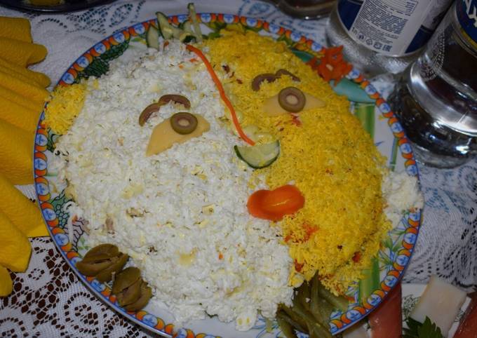 Мясной салат "Деньночь" пошаговый рецепт с фото. Автор