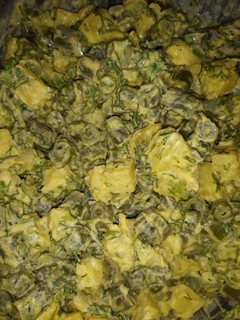 Una foto de Ensalada de papas con vainitas