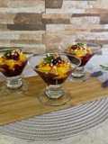 Lemon curd en colchón de frutos rojos