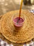 Smoothie de arándanos y fresas congeladas