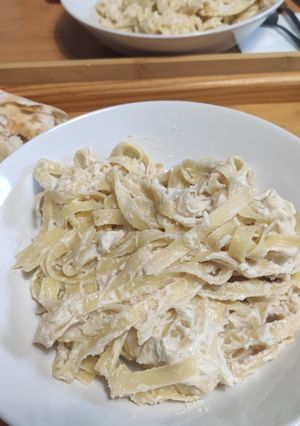 Una foto de Espaguetis con salsa de nueces