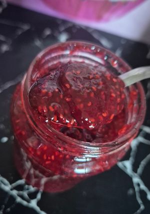 Une photo de Confiture de framboises au Magimix