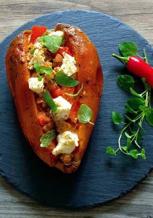 Gefüllte Süßkartoffeln Rezepthauptbild