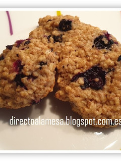 Una foto de Galletas de avena con arándanos