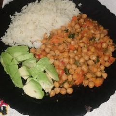 A picture of Spicy chickpeas stew#theme challange.