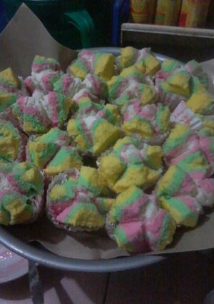 Foto resep Bolkus pelangi mekar