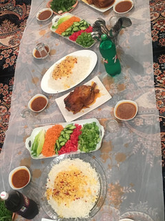 عکسی از دستور مرغ شکم پر