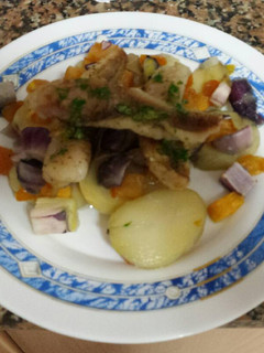 Una foto de Colas de rape al horno