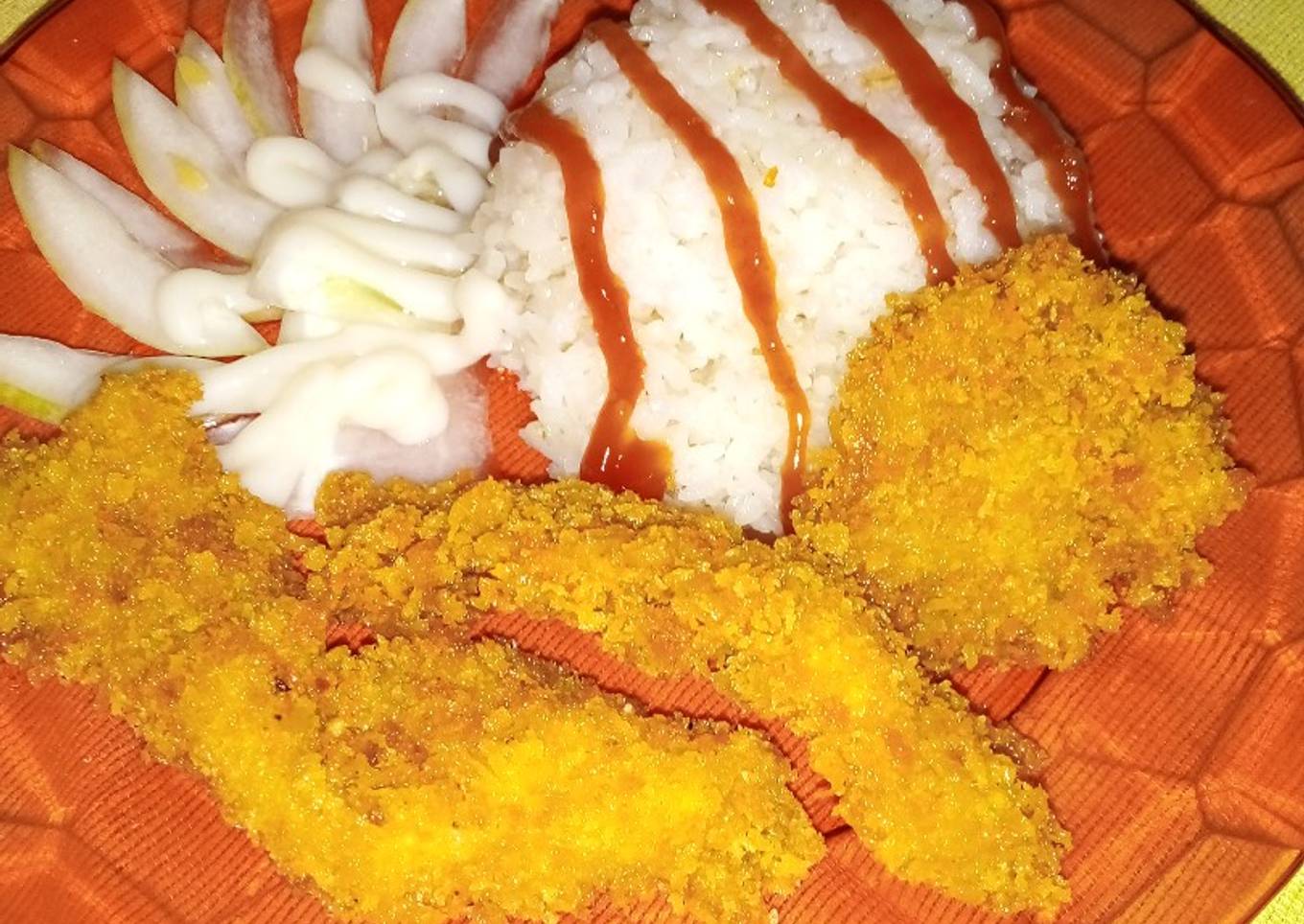 Nasi Ayam Katsu Sederhana