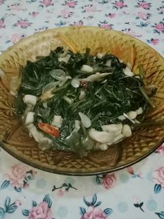 Foto resep Tumis kangkung jamur tiram