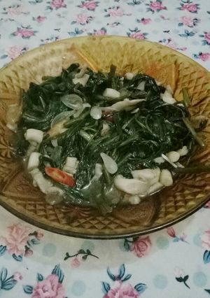 Foto resep Tumis kangkung jamur tiram