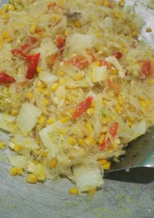 Foto resep Tumis sawi putih + jagung manis😄