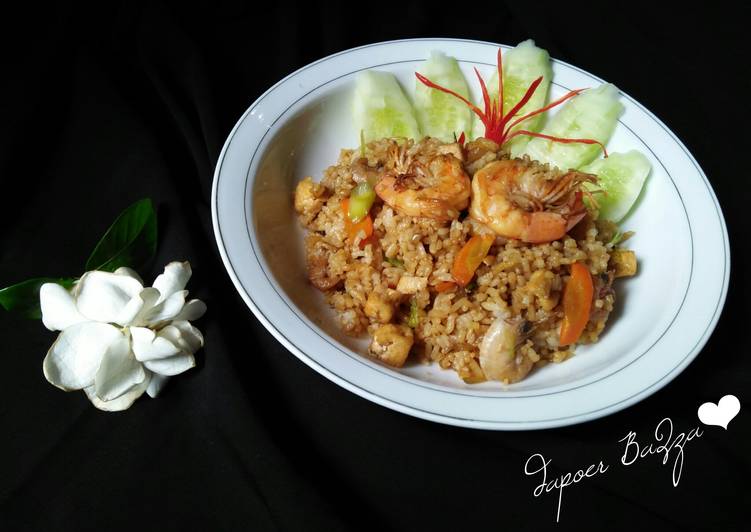 Bagaimana mengolah Nasi Goreng Udang dan Tahu Anti Gagal
