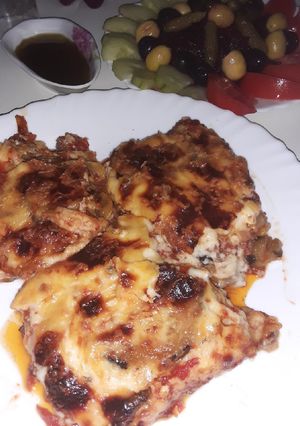 صورة لوصفة غراتان باذنجان وجريوات