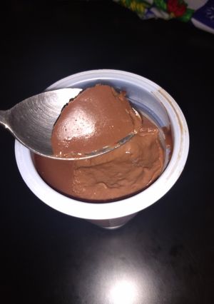 Una foto de Postre crema de chocolate