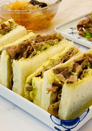 酪梨牛肉三明治 的食譜成品照片