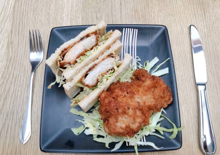 Recipe of Favorite Japanese Chicken katsu sandwich