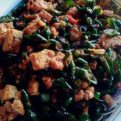 รูปของ Oseng cabe hijau dan tempe