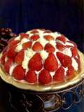 Chocolate Dome with Strawberries and Milk Cream