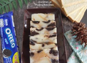 Foto resep Puding Roti Tawar Oreo
