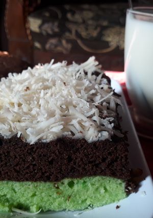 Foto resep Lapis brownies pandan