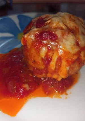 Sajtos, paradicsomos húsgombóc recept fotója