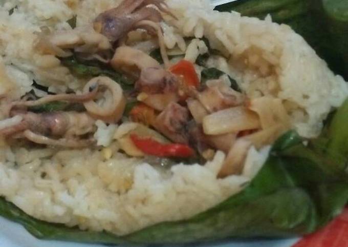 Resep Nasi Bakar Cumi Asin Oleh Vieta Angelic Cintha Cookpad