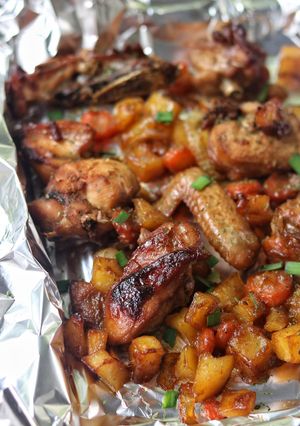 Foto resep Ayam Panggang Sayuran