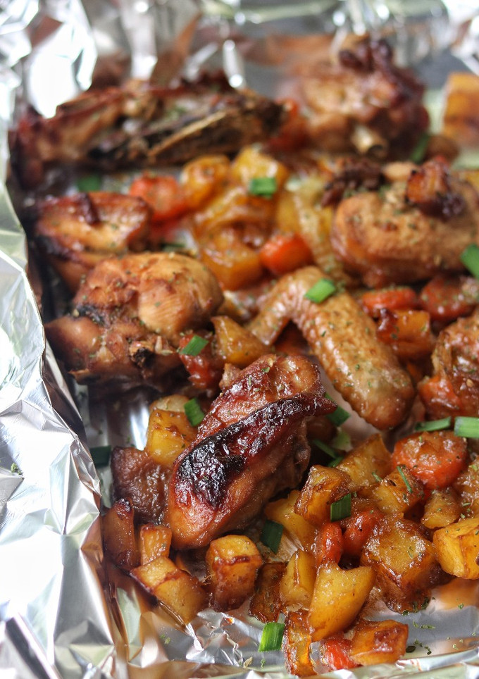 Foto resep Ayam Panggang Sayuran
