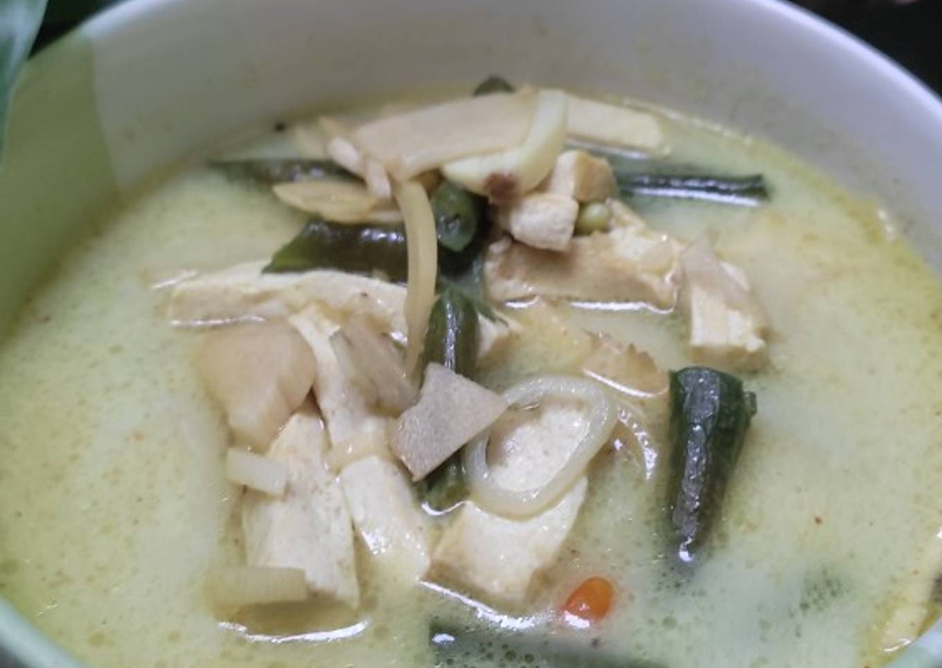 Sayur ndeso, bung, kacang panjang, tahu