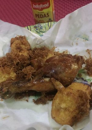 Foto resep Ayam & Tahu Goreng Serundeng Kelapa