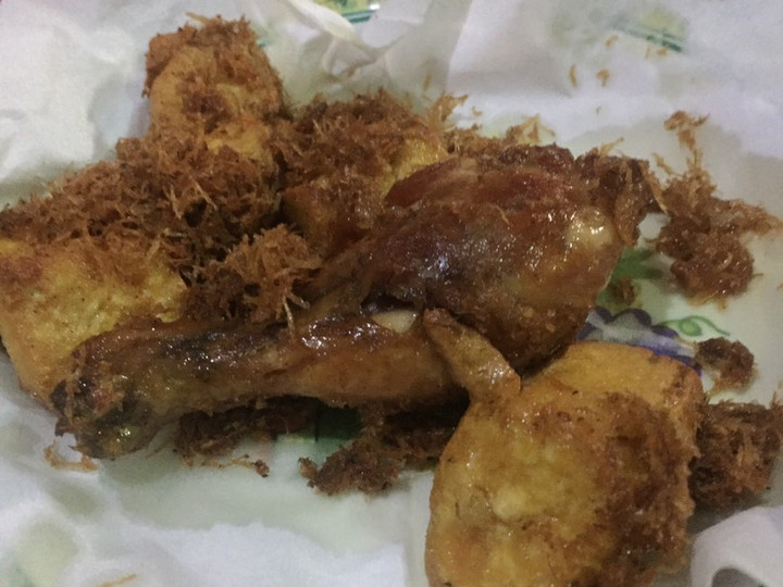 Resep Ayam &amp;amp; Tahu Goreng Serundeng Kelapa, Lezat Sekali