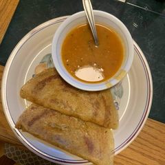 Brown rice butter dhosa A picture of Brown rice butter dhosa.