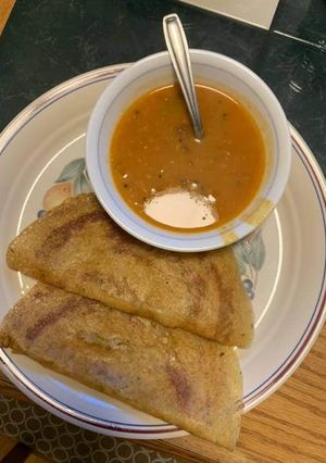 A picture of Brown rice butter dhosa.