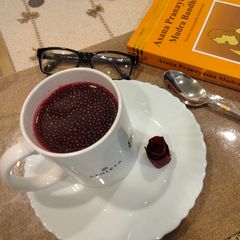 A picture of Heart healthy Beetroot and fibre and fatty acid rich Chia seeds water - A morning detox drink.