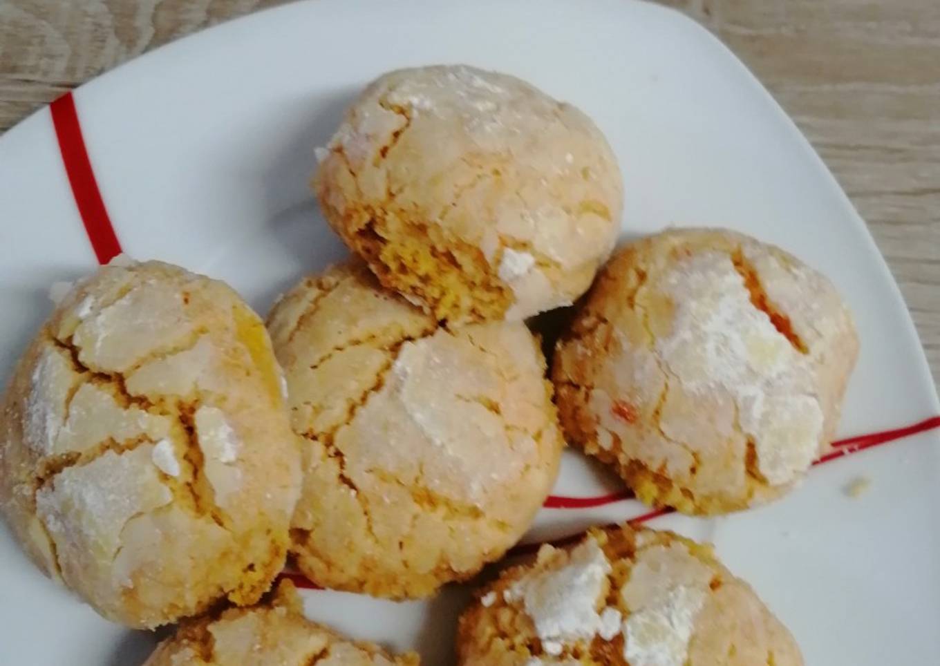 Galletas craqueladas de calabaza