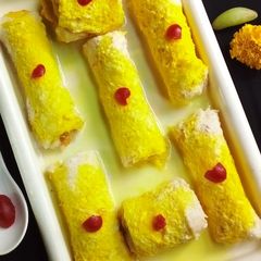 A picture of Malai Bread Rolls.