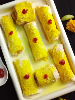 A picture of Malai Bread Rolls.
