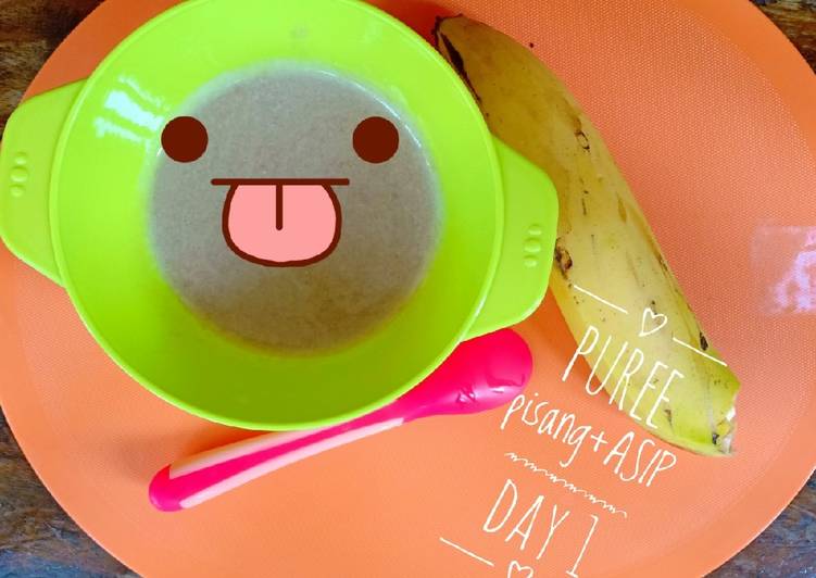 Bahan Puree pisang (MPASI 6+ MO) | Cara Bikin Puree pisang (MPASI 6+ MO) Yang Enak Dan Mudah