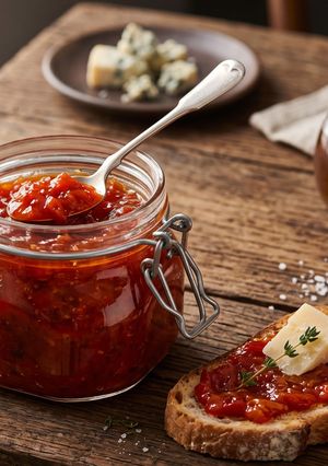 Una foto de 🌶️ Mermelada de Pimiento Rojo Asado Fit (Toque Dulce Cero Culpa)