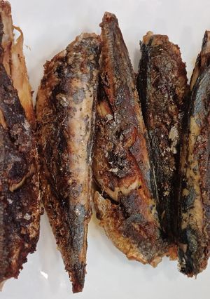 Hình của món Cá nục chuối chiên.