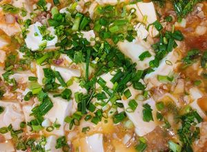 Hình của món Đậu làng Mơ rim thịt băm.