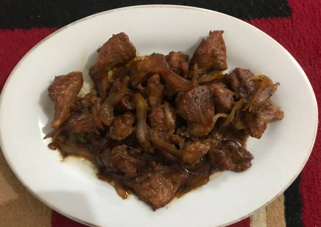 Beef Teriyaki (tanpa marinasi)