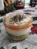 Avena overnight con matcha y yogurt de coco