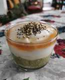 Avena overnight con matcha y yogurt de coco