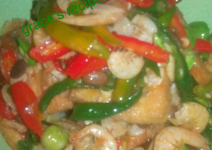 Resep Tauco tahu dan udang kering yang Menggugah Selera